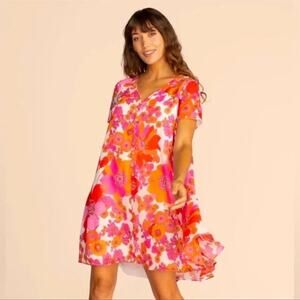 NWT Trina Turk Women's Pleated Floral Dress XS